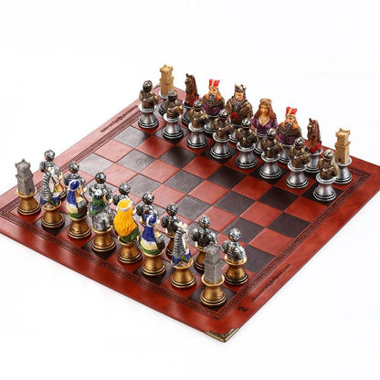 Chess Desktop Intelligence Game Movie Theme Toy Luxury Knight Hand-painted Carauana Store