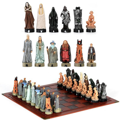 Chess Desktop Intelligence Game Movie Theme Toy Luxury Knight Hand-painted Carauana Store
