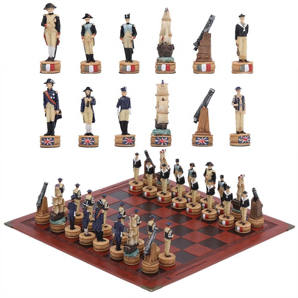 Chess Desktop Intelligence Game Movie Theme Toy Luxury Knight Hand-painted Carauana Store
