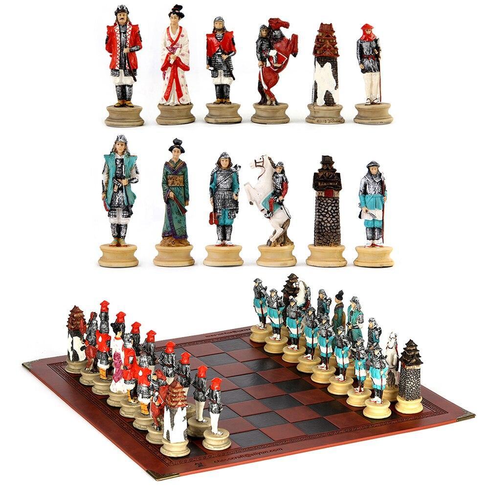 Chess Desktop Intelligence Game Movie Theme Toy Luxury Knight Hand-painted Carauana Store