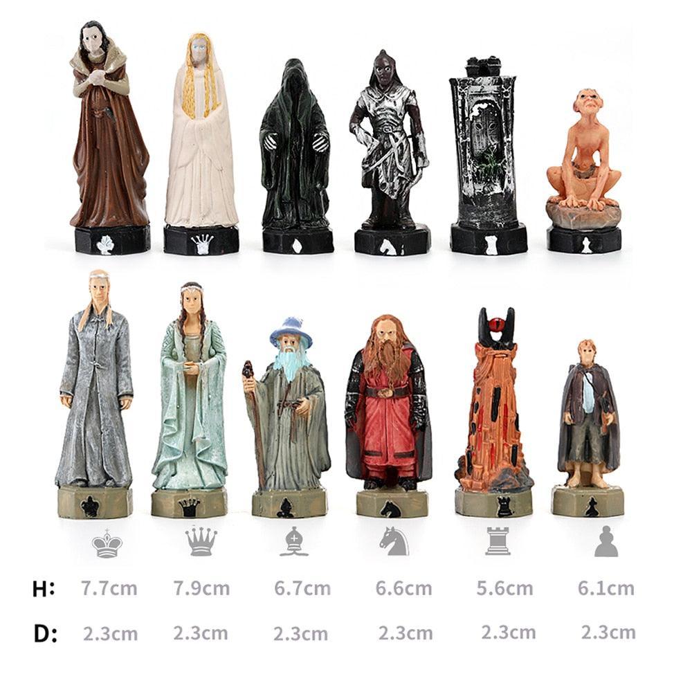 Chess Desktop Intelligence Game Movie Theme Toy Luxury Knight Hand-painted Carauana Store