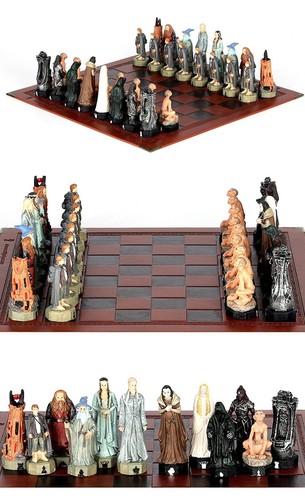 Chess Desktop Intelligence Game Movie Theme Toy Luxury Knight Hand-painted Carauana Store