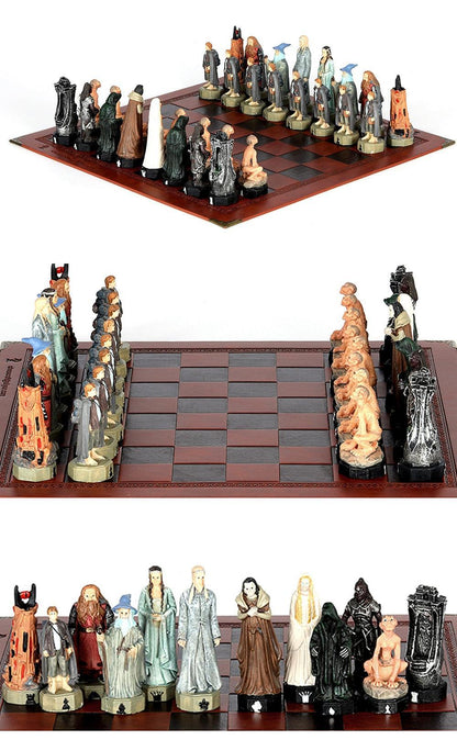 Chess Desktop Intelligence Game Movie Theme Toy Luxury Knight Hand-painted Carauana Store