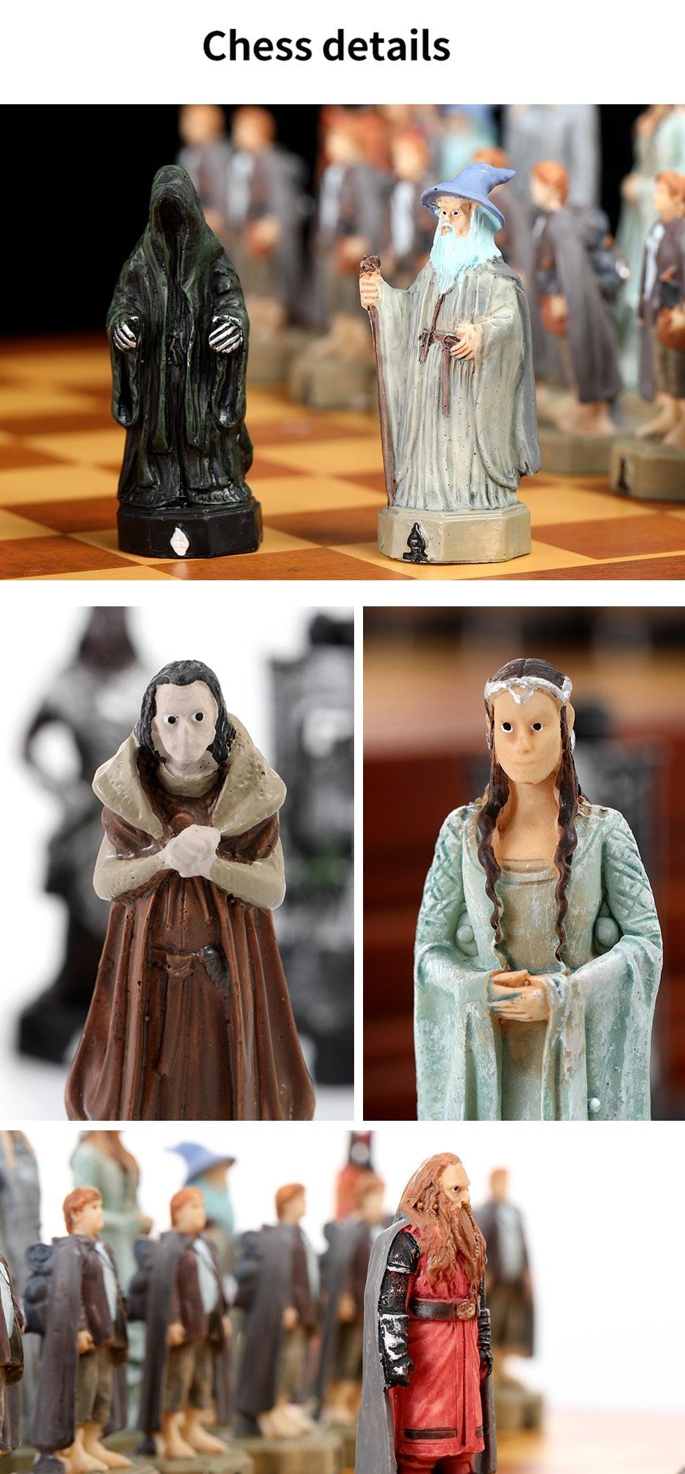 Chess Desktop Intelligence Game Movie Theme Toy Luxury Knight Hand-painted Carauana Store