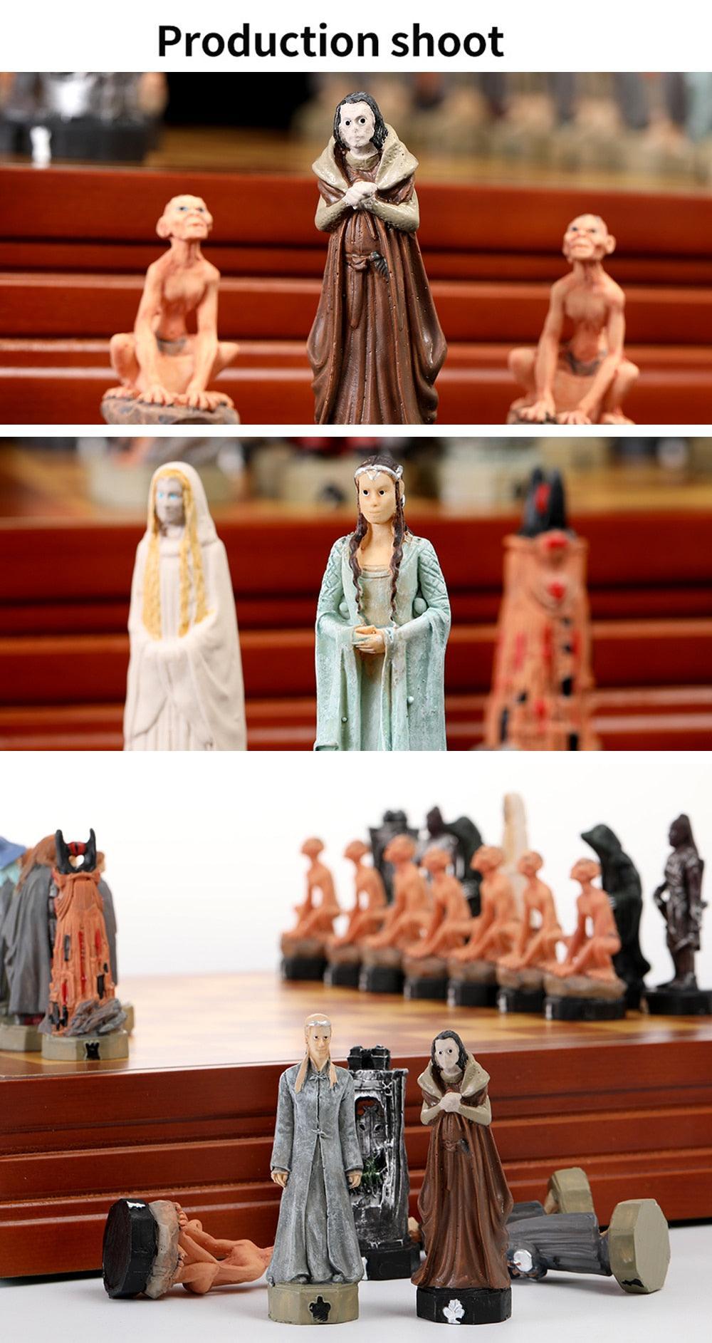 Chess Desktop Intelligence Game Movie Theme Toy Luxury Knight Hand-painted Carauana Store