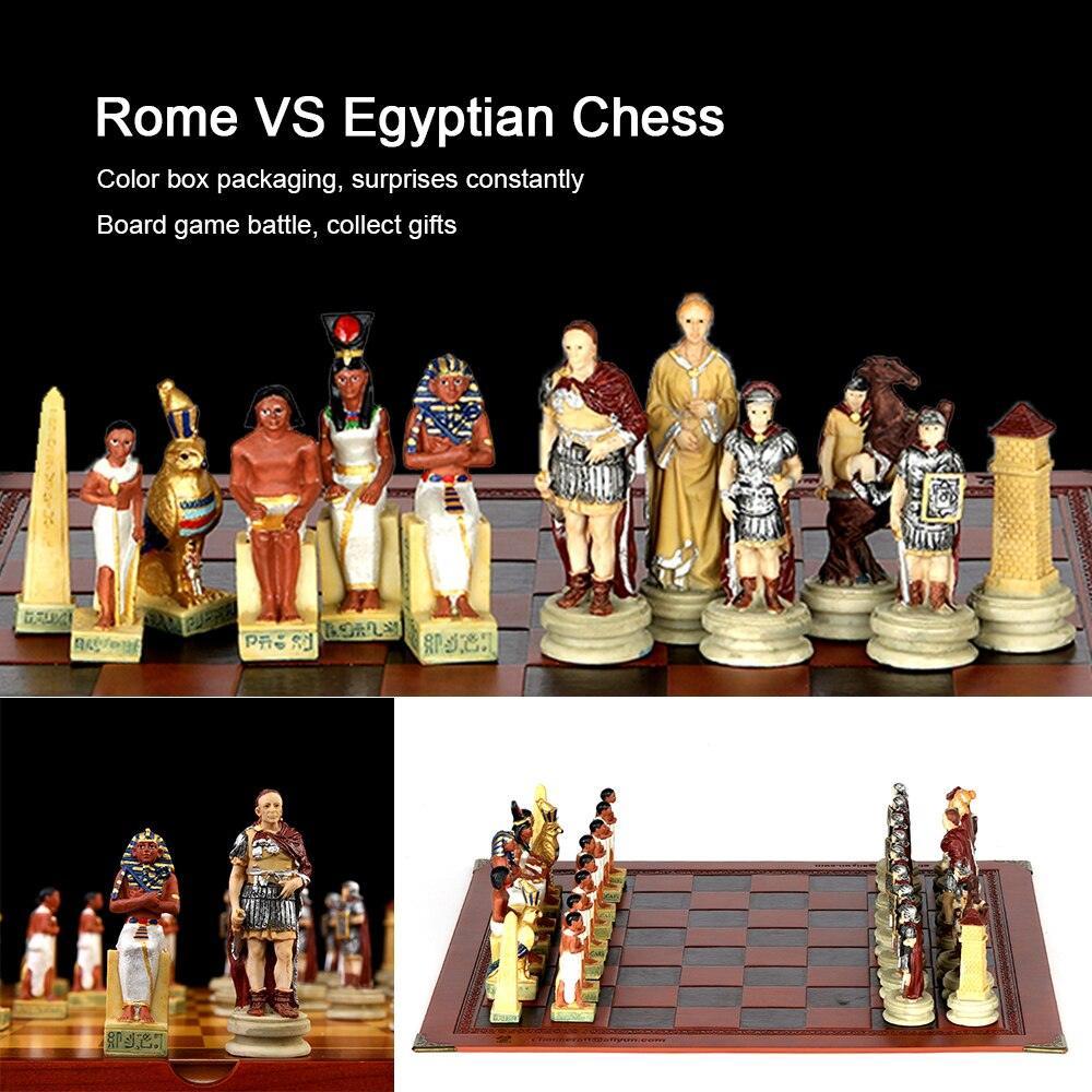 Chess Desktop Intelligence Game Movie Theme Toy Luxury Knight Hand-painted Carauana Store