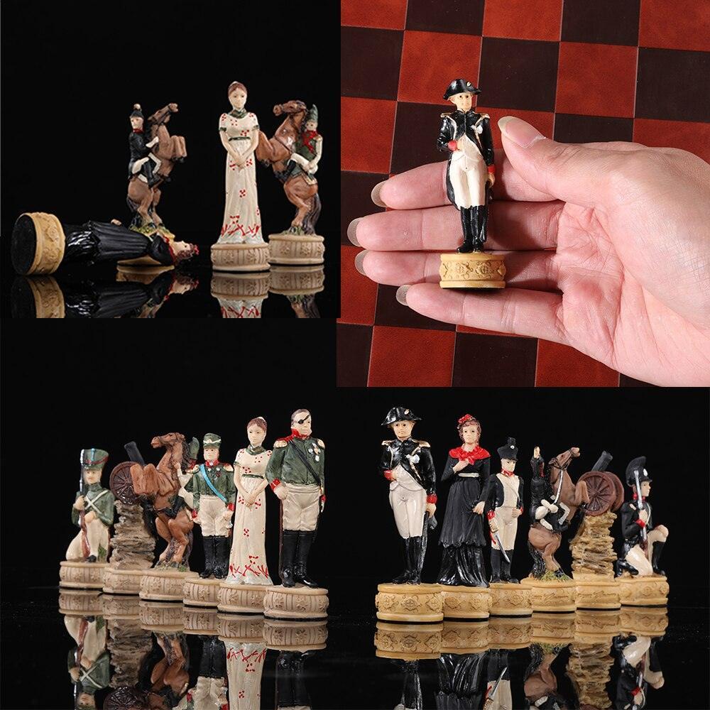 Chess Desktop Intelligence Game Movie Theme Toy Luxury Knight Hand-painted Carauana Store