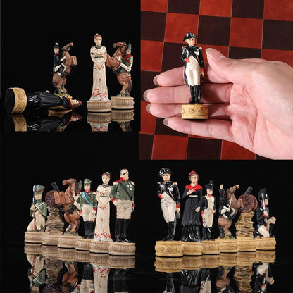 Chess Desktop Intelligence Game Movie Theme Toy Luxury Knight Hand-painted Carauana Store