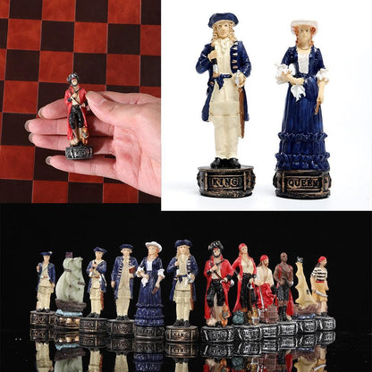 Chess Desktop Intelligence Game Movie Theme Toy Luxury Knight Hand-painted Carauana Store