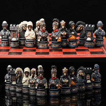 Chess Desktop Intelligence Game Movie Theme Toy Luxury Knight Hand-painted Carauana Store