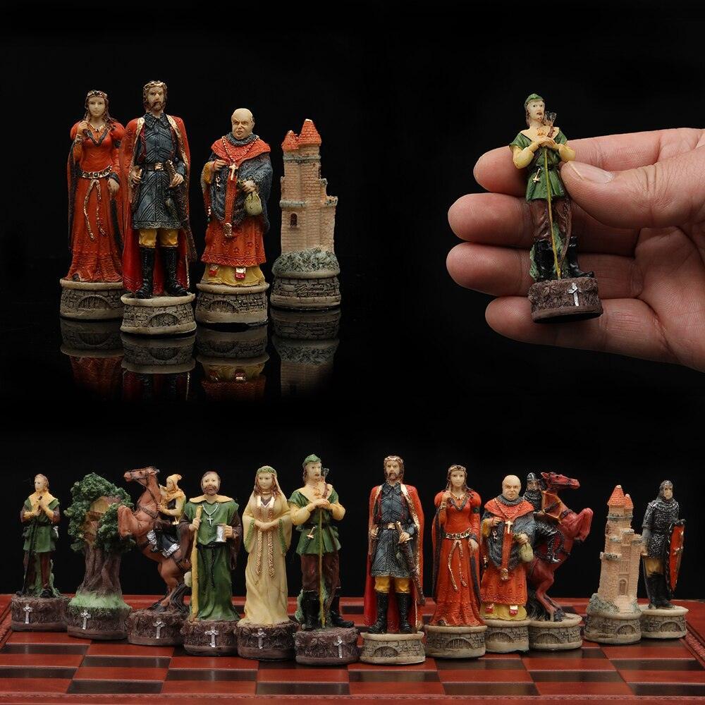 Chess Desktop Intelligence Game Movie Theme Toy Luxury Knight Hand-painted Carauana Store