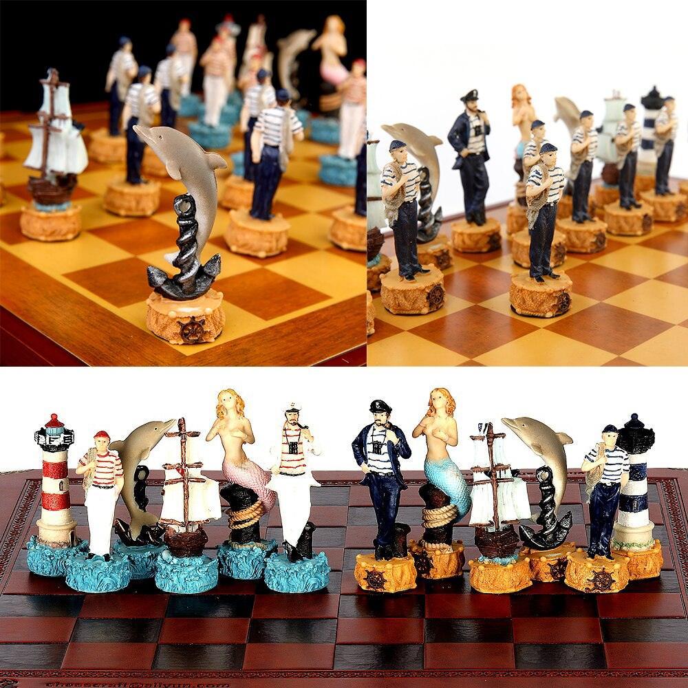 Chess Desktop Intelligence Game Movie Theme Toy Luxury Knight Hand-painted Carauana Store