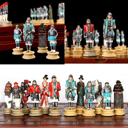 Chess Desktop Intelligence Game Movie Theme Toy Luxury Knight Hand-painted Carauana Store
