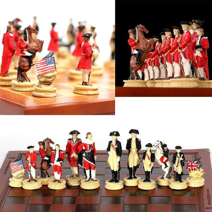 Chess Desktop Intelligence Game Movie Theme Toy Luxury Knight Hand-painted Carauana Store
