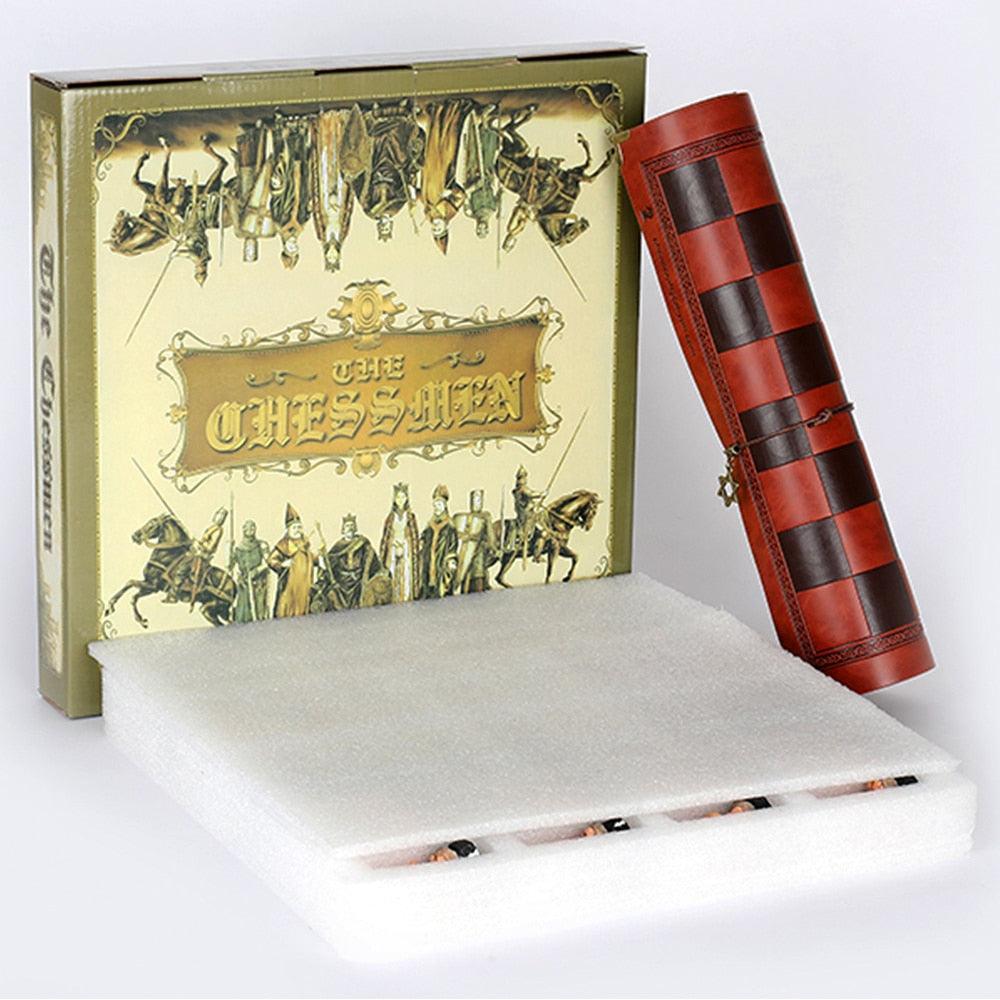 Chess Desktop Intelligence Game Movie Theme Toy Luxury Knight Hand-painted Carauana Store