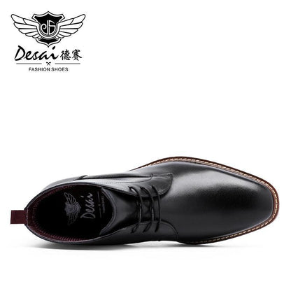 Desai Boots Vintage Combat Boot Winter Fur New Cow Split Leather Genuine Leather Carauana Store