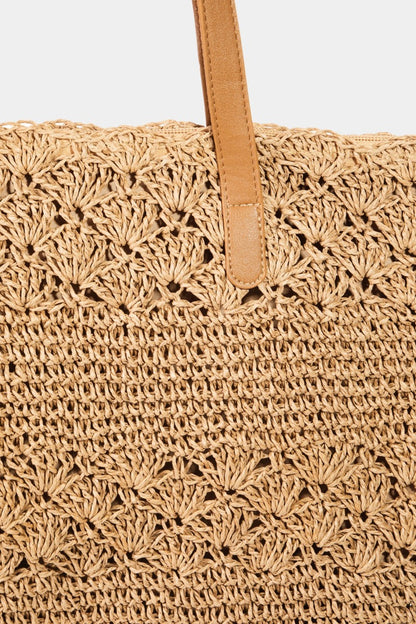 Fame Straw Braided Tote Bag Carauana Store