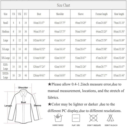 Fashion Blouse Long Sleeve Shirt Jacket Cardigan Cover-Up Top Outwear Carauana Store