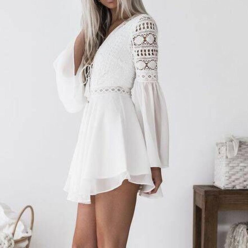 Fashion Dresses 2023:Women's Casual Lace Long Sleeve Bodycon Cocktail Party Pencil Dresss Carauana Store