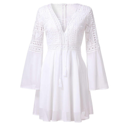 Fashion Dresses 2023:Women's Casual Lace Long Sleeve Bodycon Cocktail Party Pencil Dresss Carauana Store