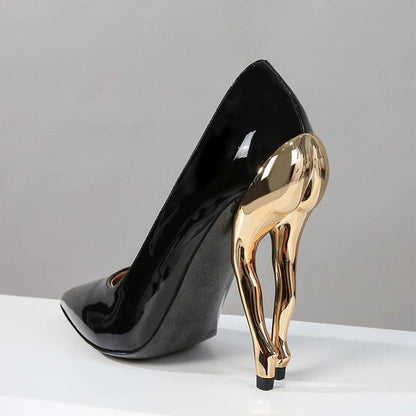 Fashionable Women's Strange Heels Pumps | Patent Leather Carauana Store