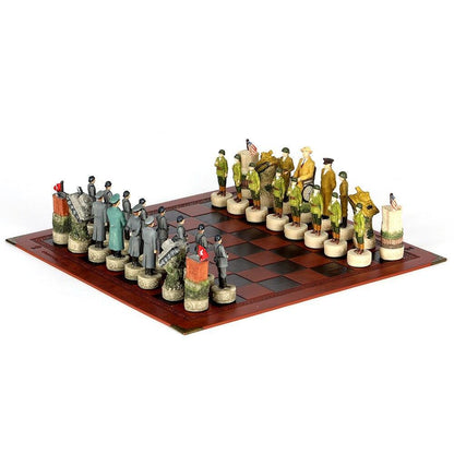 Historical Theme Resin Chess Figures 32 Painted Chess Game Gift Collection Carauana Store
