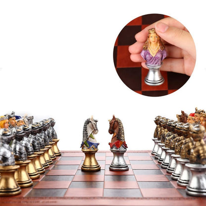 Historical Theme Resin Chess Figures 32 Painted Chess Game Gift Collection Carauana Store