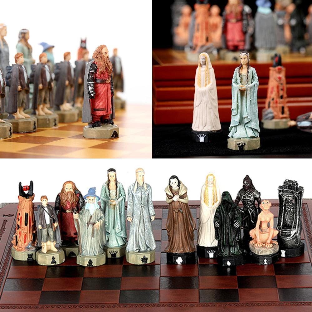 Historical Theme Resin Chess Figures 32 Painted Chess Game Gift Collection Carauana Store