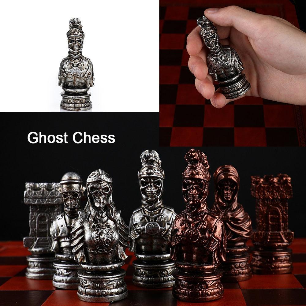 Historical Theme Resin Chess Figures 32 Painted Chess Game Gift Collection Carauana Store