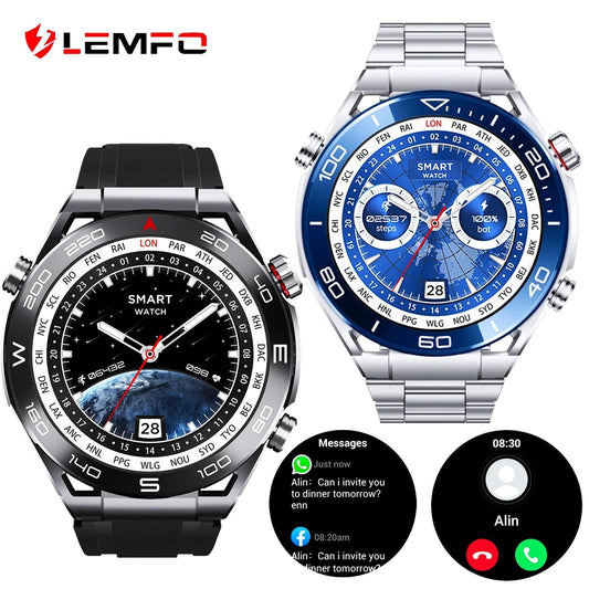 LEMFO smartWatches for men stainless steel|Your Timeless Companion, Now Exclusively Yours! Carauana Store