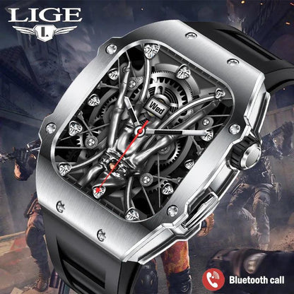 LIGE Smart Watch For Men Waterproof Bluetooth Call Heart Rate Monitor Carauana Store