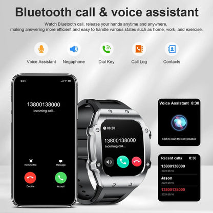 LIGE Smart Watch For Men Waterproof Bluetooth Call Heart Rate Monitor Carauana Store