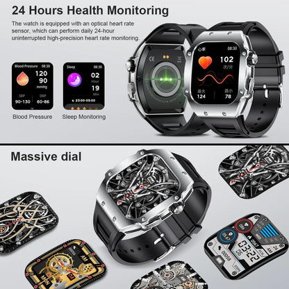 LIGE Smart Watch For Men Waterproof Bluetooth Call Heart Rate Monitor Carauana Store