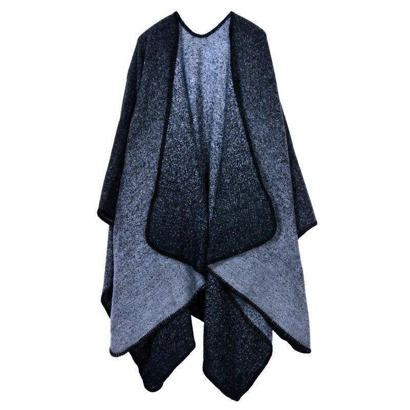 Lattice Women Travel Shawl Imitation Cashmere European National Style Fork Thickened Cloak Ponchos Capes Carauana Store