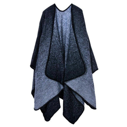 Lattice Women Travel Shawl Imitation Cashmere European National Style Fork Thickened Cloak Ponchos Capes Carauana Store