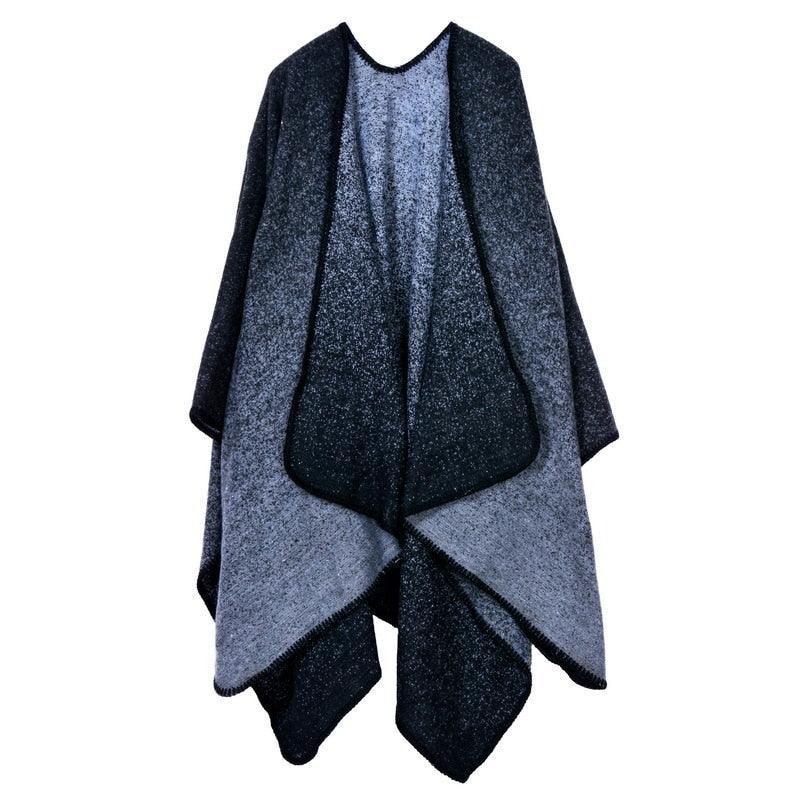 Lattice Women Travel Shawl Imitation Cashmere European National Style Fork Thickened Cloak Ponchos Capes Carauana Store