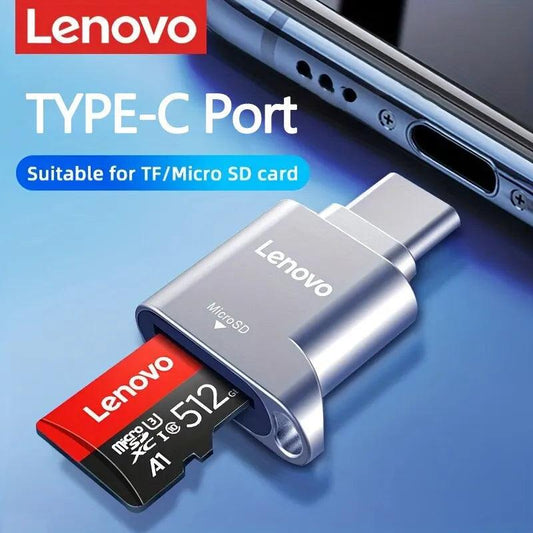 Lenovo Micro SD Card Reader, USB C to SD Card Reader, Type C TF Memory Card Reader with USB C to USB Adapter Carauana Store