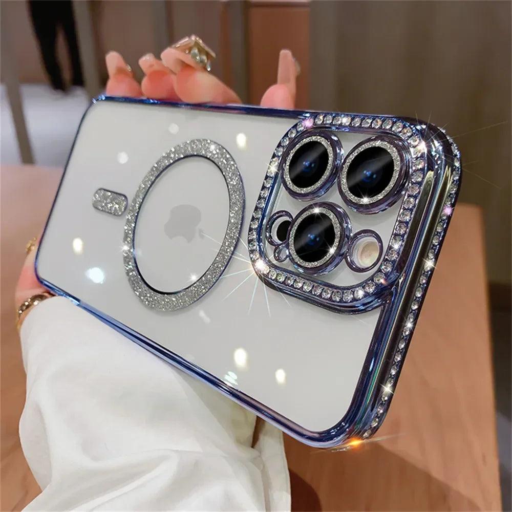 Magnetic Charging Soft Case for IPhone 15 14 13 12 Pro Max Plus Transparent Carauana Store