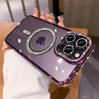 Magnetic Charging Soft Case for IPhone 15 14 13 12 Pro Max Plus Transparent Carauana Store
