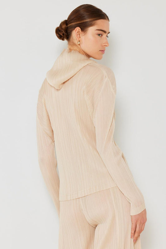 Marina West Swim Pleated Hood Jacket with 2 Way Zipper Carauana Store