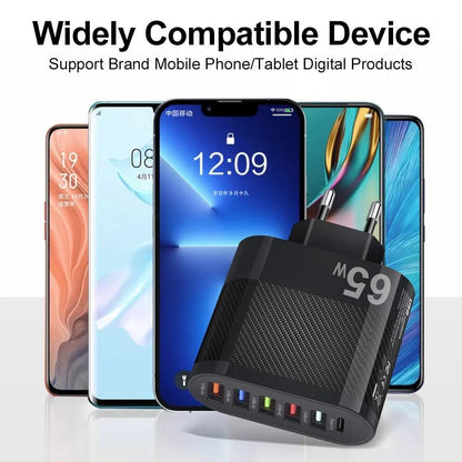 Mobile Phone Charger | Fast Charging | 5USB+Type-C Carauana Store