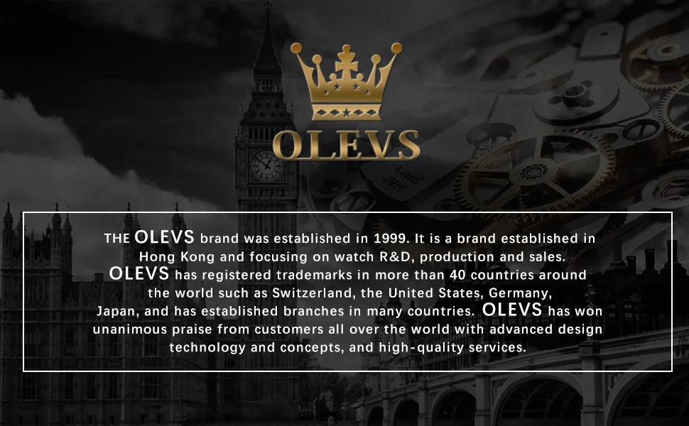OLEVS Ceramic Band Automatic Self-Wind Watch | Fashionable & Durable with Diver Function and 5Bar Water Resistance Elegant Ladies Watch Set 6631 Carauana Store