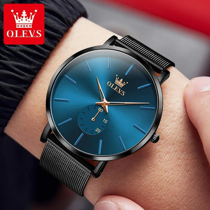 OLEVS Men's Minimalist Ultra-thin Original Quartz Watch Carauana Store
