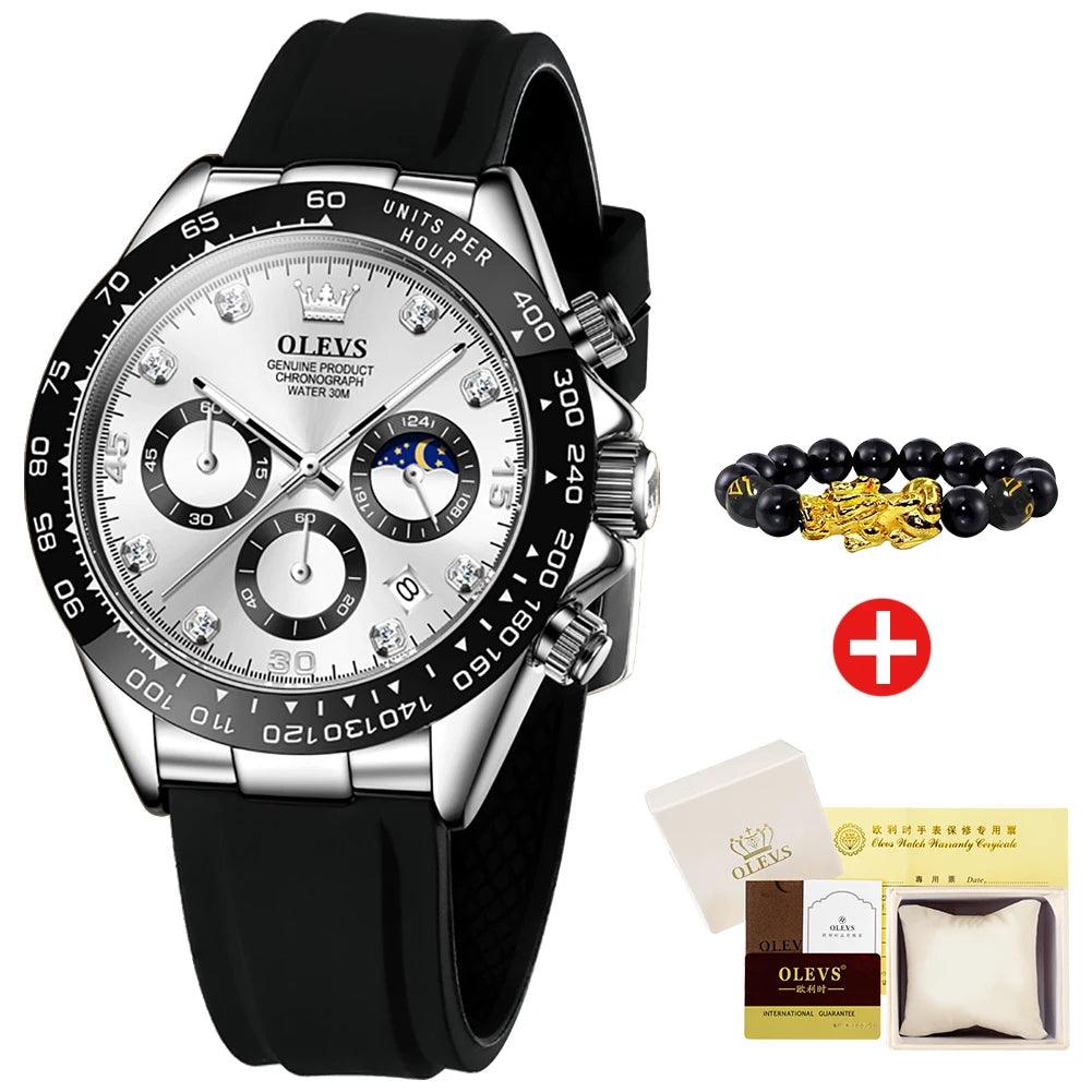 OLEVS Men's Quartz Watch sleek stainless steel Carauana Store
