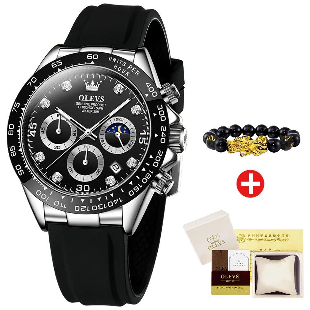 OLEVS Men's Quartz Watch sleek stainless steel Carauana Store