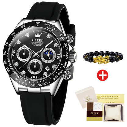 OLEVS Men's Quartz Watch sleek stainless steel Carauana Store