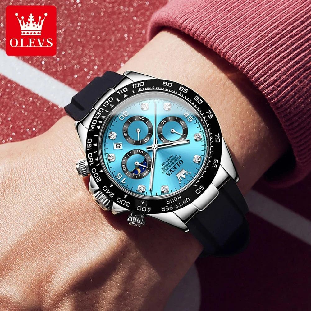 OLEVS Men's Quartz Watch sleek stainless steel Carauana Store