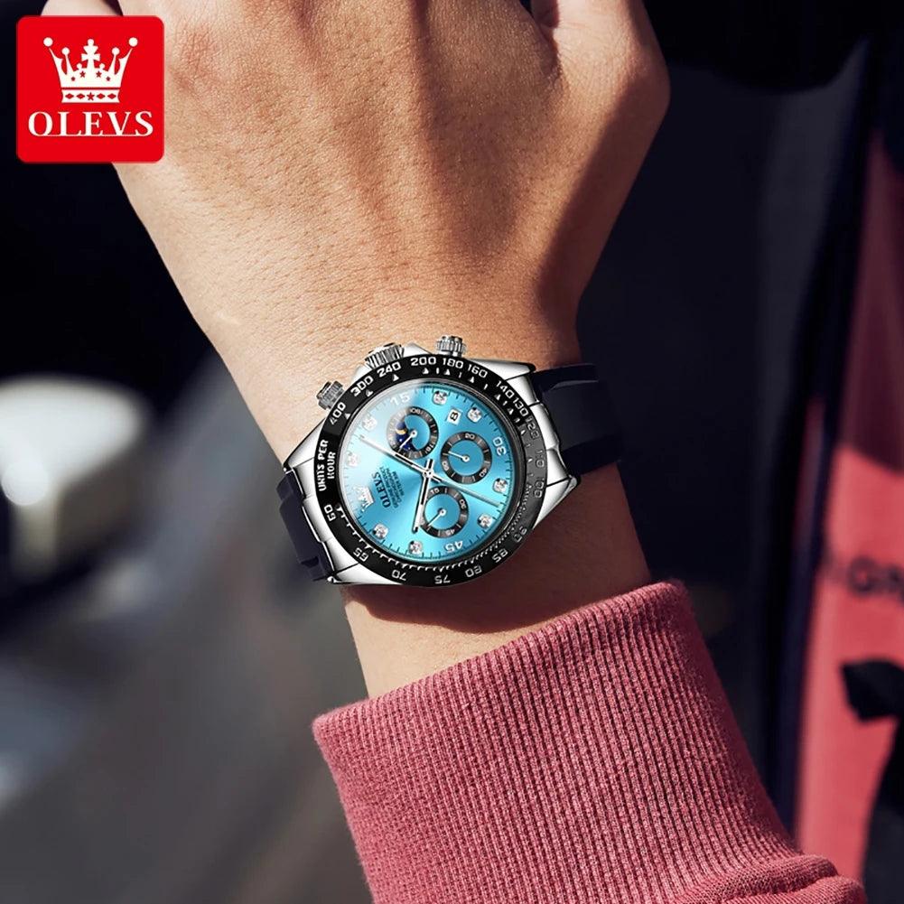 OLEVS Men's Quartz Watch sleek stainless steel Carauana Store