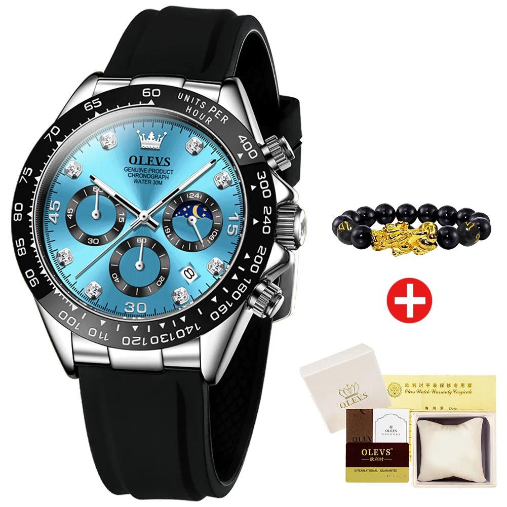 OLEVS Men's Quartz Watch sleek stainless steel Carauana Store