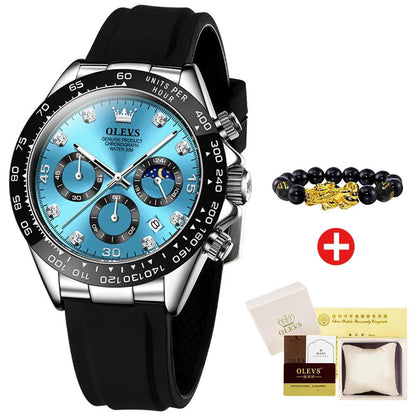 OLEVS Men's Quartz Watch sleek stainless steel Carauana Store